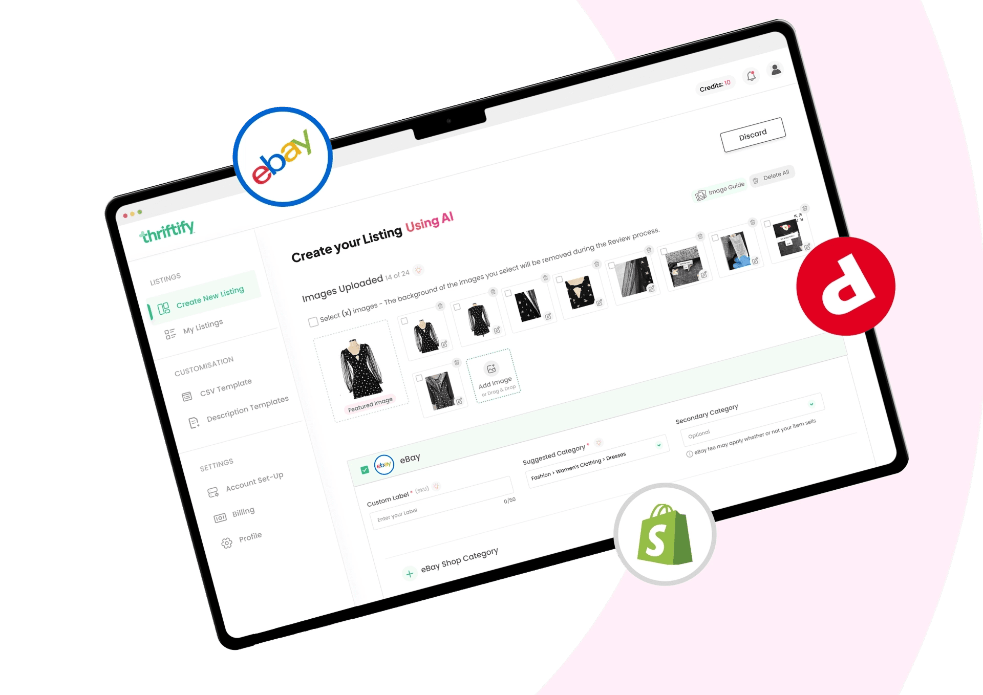 Thriftify platform screenshot