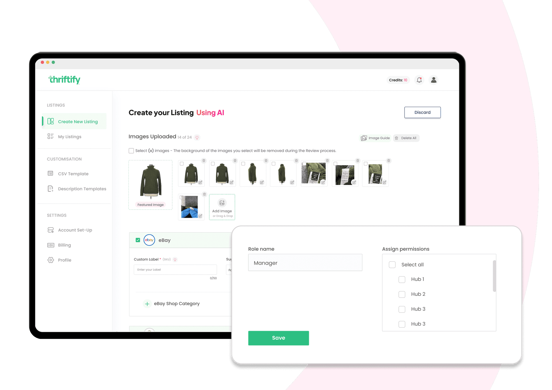 Thriftify platform screenshot