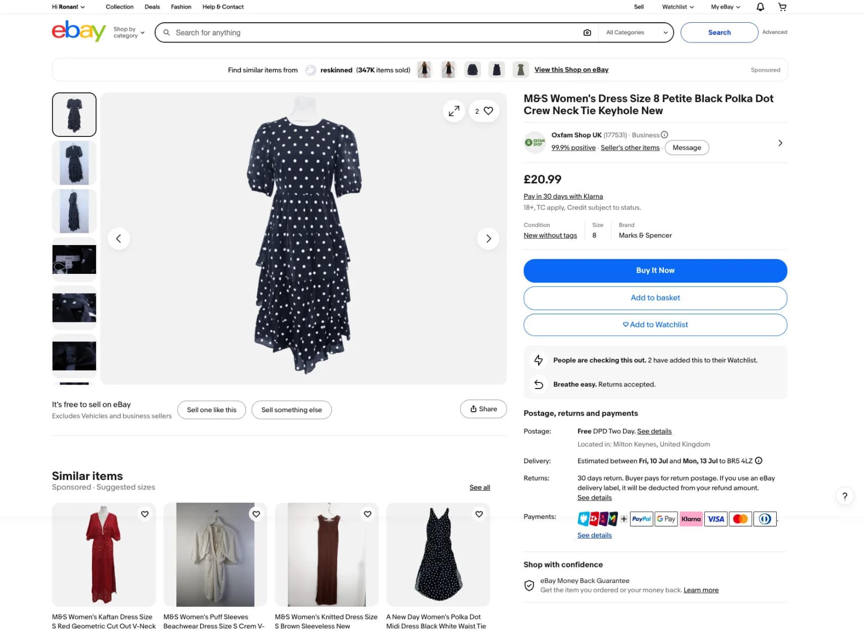 AI-improved vintage menswear listing screenshot with highlighted differences.