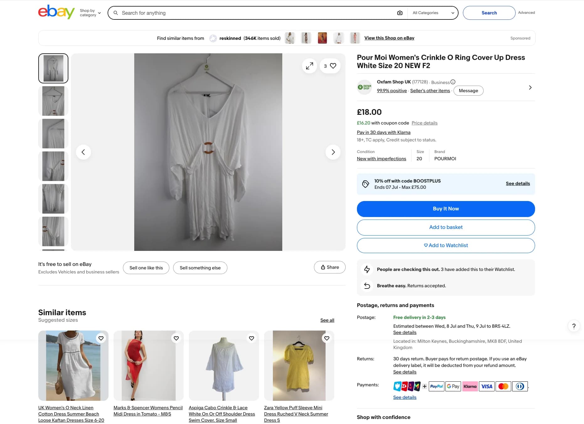 Original vintage menswear listing screenshot before optimisation.