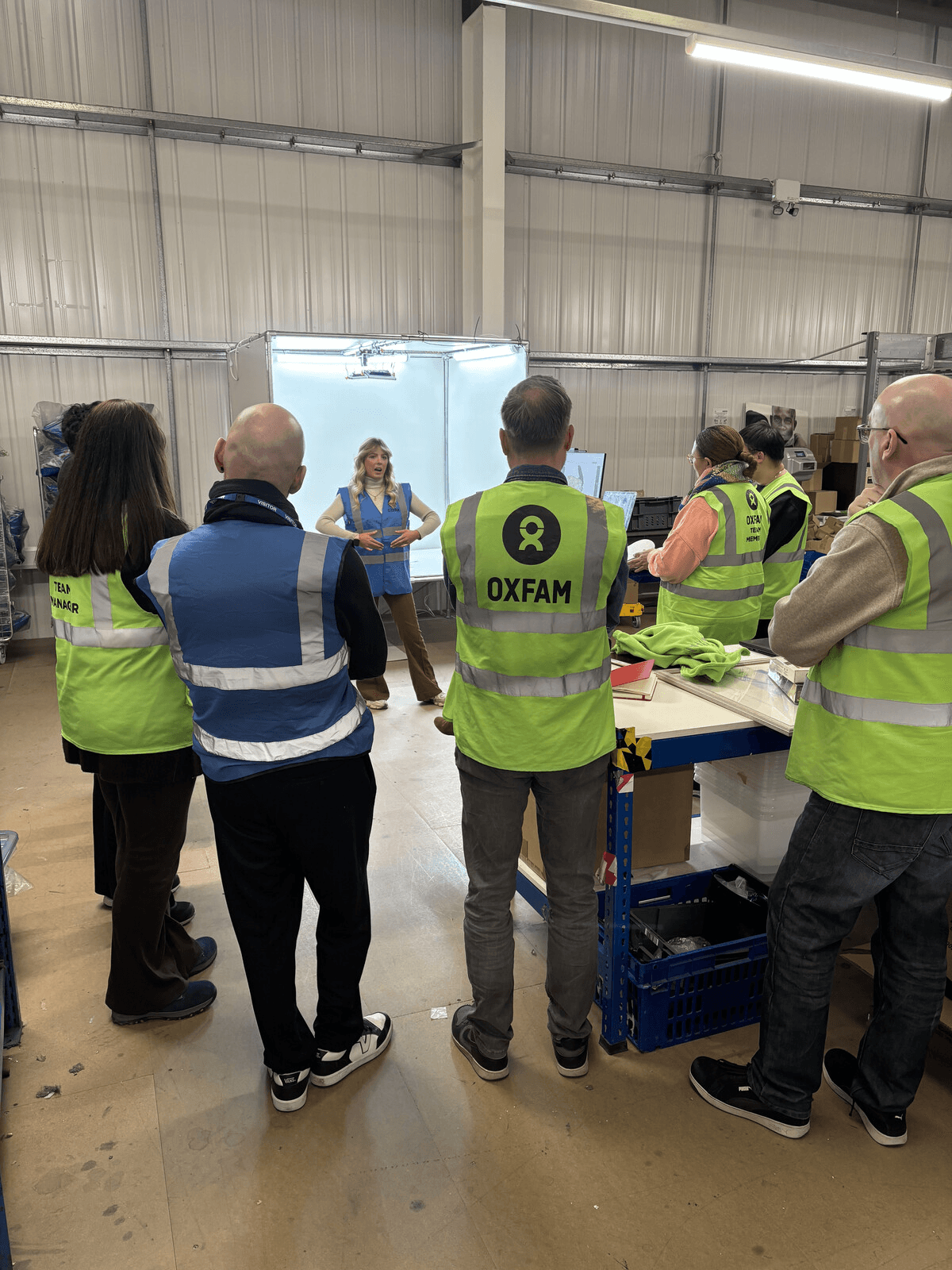 Live Thriftify training session with Oxfam GB team managers in the listing studio.